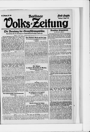 Berliner Volkszeitung vom 02.08.1921