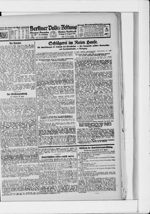 Berliner Volkszeitung vom 19.08.1921