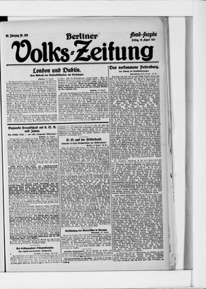 Berliner Volkszeitung vom 19.08.1921