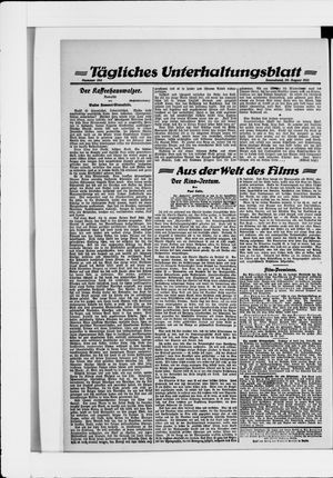 Berliner Volkszeitung vom 20.08.1921