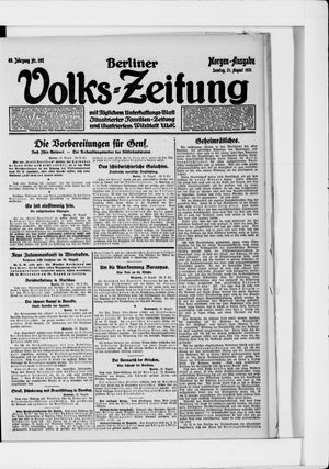 Berliner Volkszeitung vom 21.08.1921