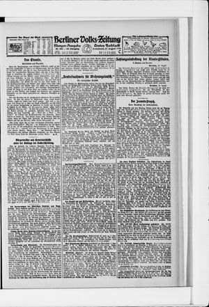 Berliner Volkszeitung vom 27.08.1921