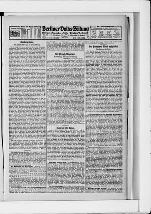 Berliner Volkszeitung vom 31.08.1921