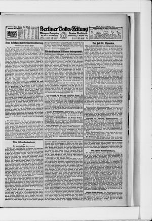 Berliner Volkszeitung vom 01.09.1921