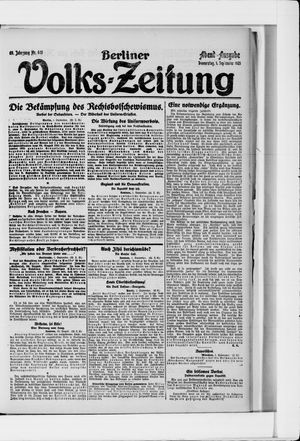 Berliner Volkszeitung vom 01.09.1921