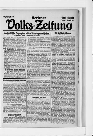 Berliner Volkszeitung vom 02.09.1921