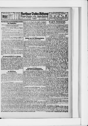 Berliner Volkszeitung vom 09.09.1921