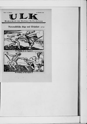 Berliner Volkszeitung vom 10.09.1921