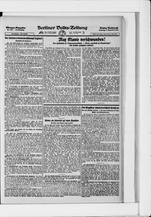 Berliner Volkszeitung vom 11.09.1921