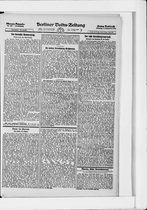 Berliner Volkszeitung vom 13.09.1921