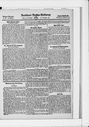 Berliner Volkszeitung vom 17.09.1921
