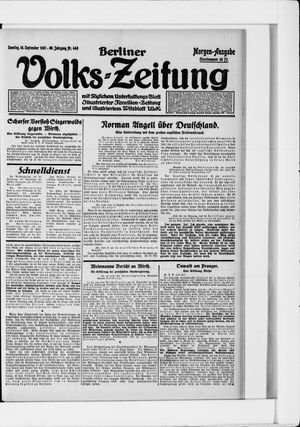 Berliner Volkszeitung vom 18.09.1921