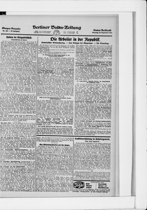 Berliner Volkszeitung vom 20.09.1921