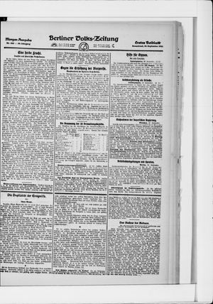 Berliner Volkszeitung on Sep 24, 1921