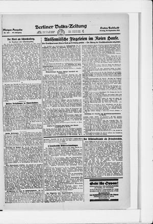 Berliner Volkszeitung vom 30.09.1921