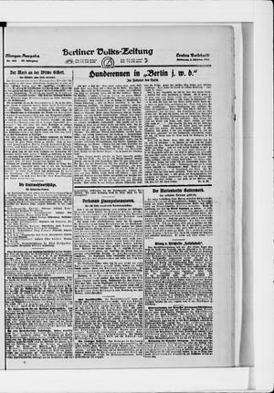 Berliner Volkszeitung vom 05.10.1921