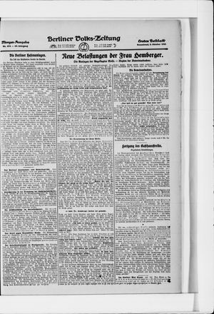 Berliner Volkszeitung vom 08.10.1921