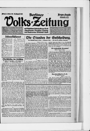Berliner Volkszeitung vom 12.10.1921