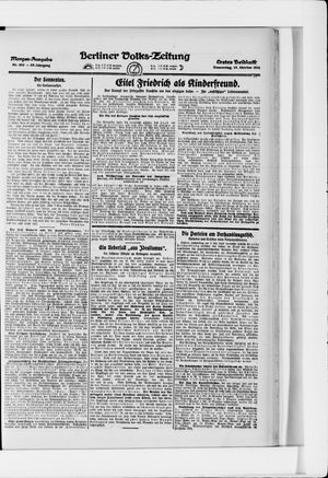 Berliner Volkszeitung vom 13.10.1921