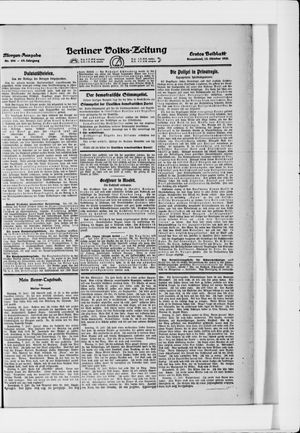 Berliner Volkszeitung vom 15.10.1921