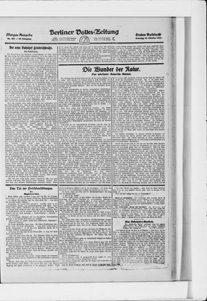 Berliner Volkszeitung vom 23.10.1921
