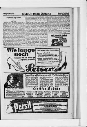 Berliner Volkszeitung vom 23.10.1921