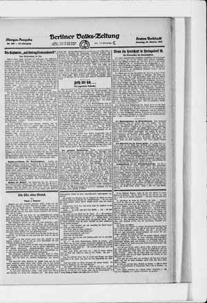 Berliner Volkszeitung vom 25.10.1921