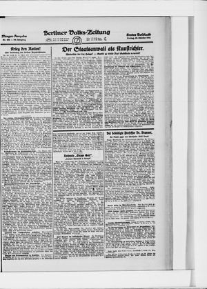 Berliner Volkszeitung vom 28.10.1921