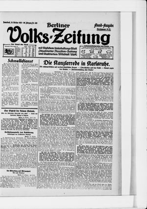 Berliner Volkszeitung vom 29.10.1921