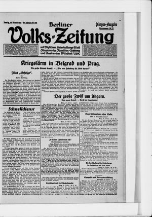 Berliner Volkszeitung vom 30.10.1921