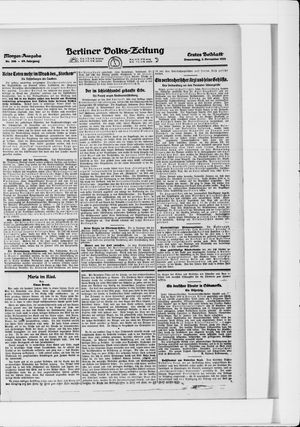 Berliner Volkszeitung vom 03.11.1921