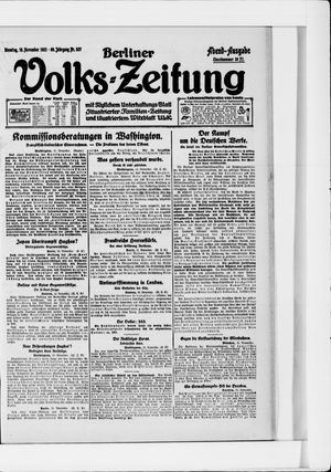 Berliner Volkszeitung vom 15.11.1921