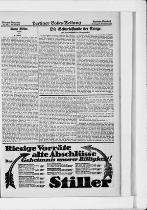 Berliner Volkszeitung vom 20.11.1921