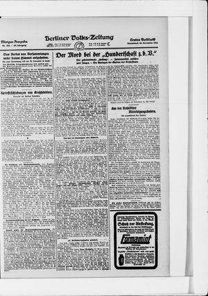 Berliner Volkszeitung vom 26.11.1921