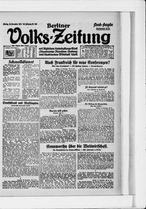 Berliner Volkszeitung vom 28.11.1921