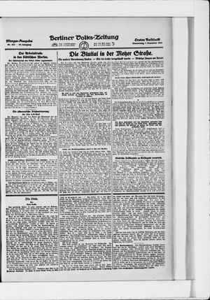 Berliner Volkszeitung vom 01.12.1921