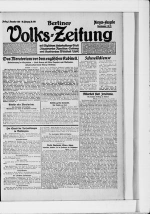 Berliner Volkszeitung vom 02.12.1921