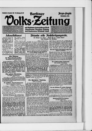 Berliner Volkszeitung vom 03.12.1921