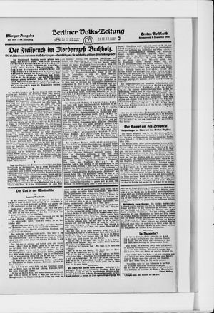 Berliner Volkszeitung vom 03.12.1921
