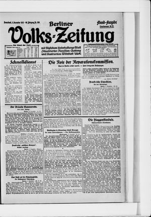 Berliner Volkszeitung vom 03.12.1921