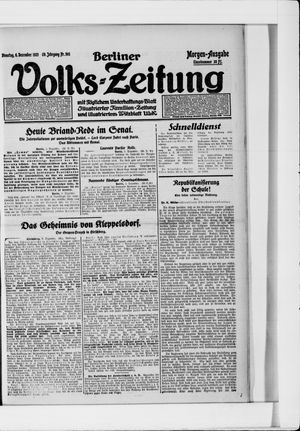 Berliner Volkszeitung vom 06.12.1921