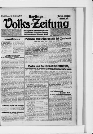 Berliner Volkszeitung vom 07.12.1921