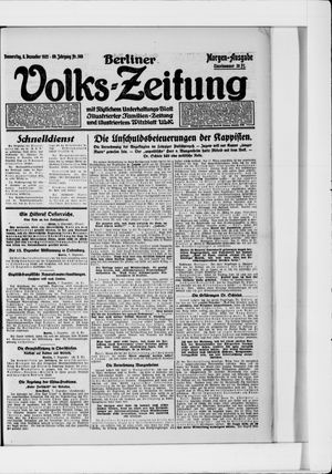 Berliner Volkszeitung vom 08.12.1921