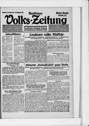 Berliner Volkszeitung vom 10.12.1921