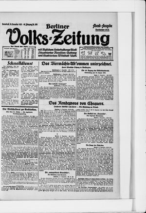 Berliner Volkszeitung vom 10.12.1921