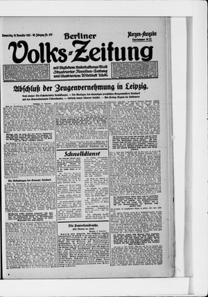 Berliner Volkszeitung on Dec 15, 1921
