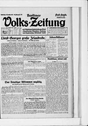 Berliner Volkszeitung on Dec 15, 1921