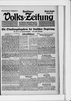 Berliner Volkszeitung vom 16.12.1921