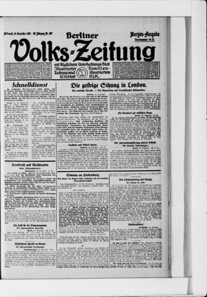 Berliner Volkszeitung vom 21.12.1921