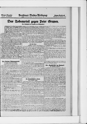 Berliner Volkszeitung vom 21.12.1921